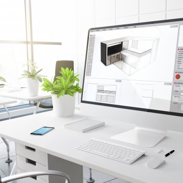 Planning a desk layout on the computer